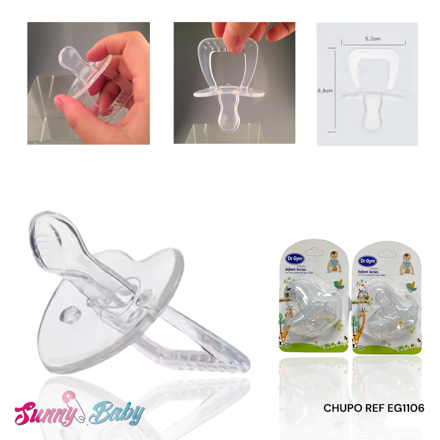 🍼✨ Chupo de Silicona – Suavidad y Seguridad para tu Bebé
