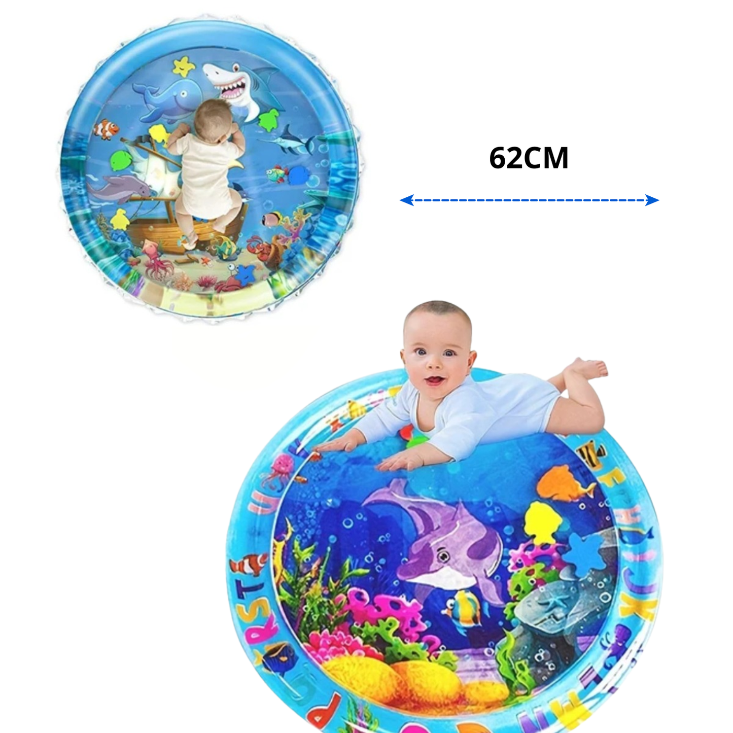 ¡Diversión y estimulación en un solo producto! Nuestro tapete de agua para bebé está diseñado para acompañar el desarrollo de los más pequeños mientras juegan de forma segura y entretenida.
Con colores llamativos y figuras flotantes en movimiento, ayuda a estimular los sentidos, fortalecer los músculos y mejorar la coordinación motora durante el tiempo boca abajo (“tummy time”).
✨ Beneficios:
Estimula el desarrollo sensorial y motriz.
Ayuda a fortalecer cuello, espalda y brazos.
Diseño colorido y atractiv