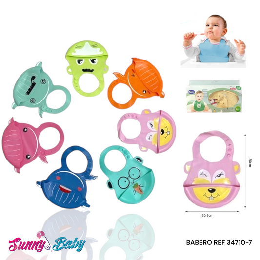 ✨ Babero Plástico Impermeable con Bolsillo – Práctico y Fácil de Limpiar