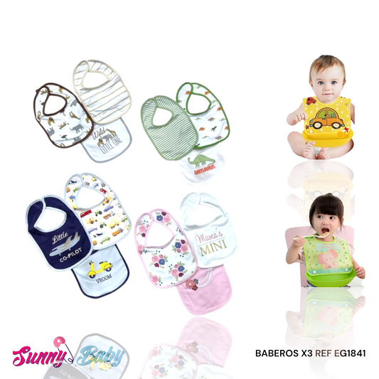 ✨ Set de 3 Baberos Absorbentes para Bebé – Suaves, Prácticos y Lavables