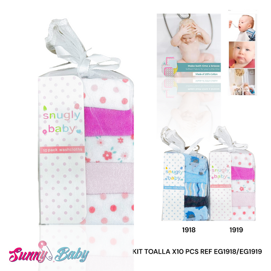 🛁 Kit Toallas para Bebé x10 – Máxima Suavidad 🌸 Súper Absorbentes 💧 y Multiusos ✨