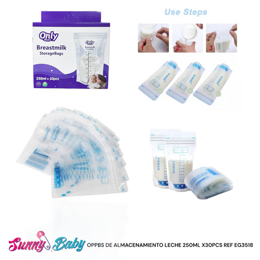 🍼 Only – Bolsas de Almacenamiento de Leche Materna 250 ml x 30 pcs