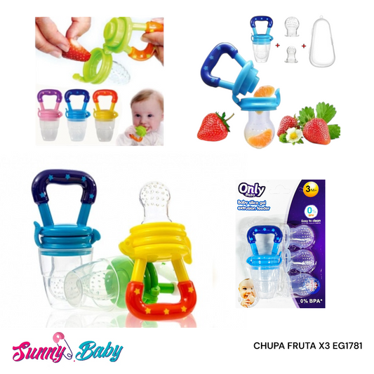 🍓🍌 Chupa Fruta Antiahogo para Bebés – ¡Explora nuevos sabores con seguridad!