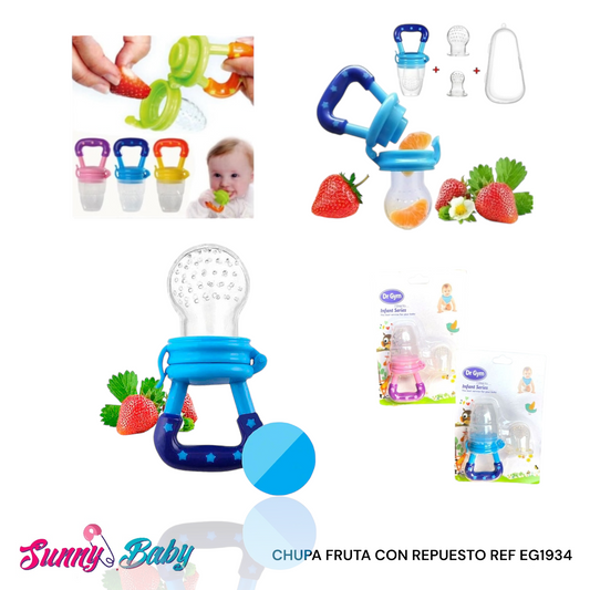 🍓 Chupa Fruta con Repuesto – ¡Doble diversión y seguridad para tu bebé! 👶✨