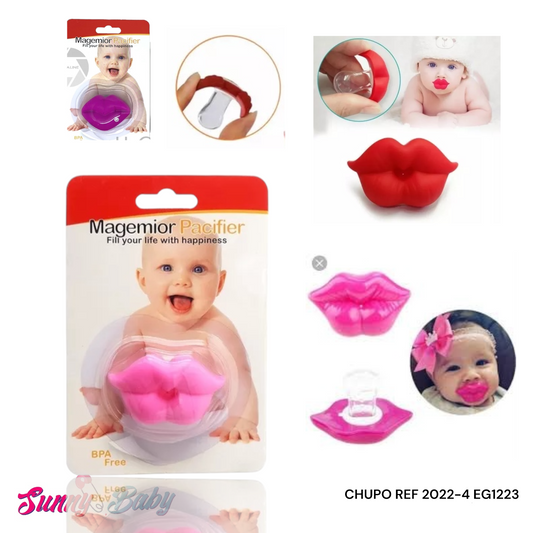 💋🍼 Chupo con Forma de Beso – Ternura que se Siente