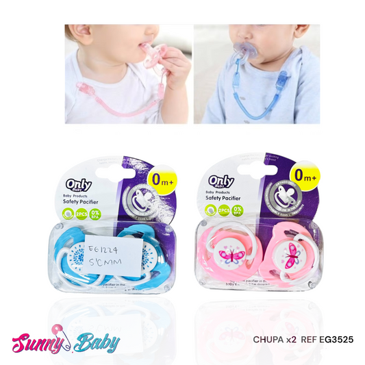 🍼💛 Chupa Only x2 – Tetinas de Silicona Seguras para tu Bebé