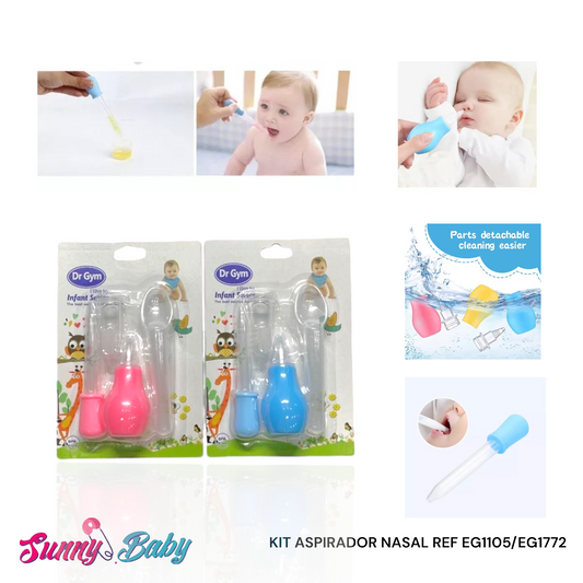 👃🍼 Kit Aspirador Nasal – Limpieza Suave y Segura para tu Bebé