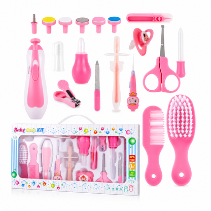 Todo lo que necesitas para el cuidado e higiene de tu bebé en un solo kit. Este práctico set incluye accesorios esenciales diseñados especialmente para brindar comodidad, seguridad y delicadeza en el cuidado diario de los más pequeños.

✨ Características:
• Kit completo de cuidado e higiene para bebé.
• Incluye accesorios para uñas, cabello, higiene y cuidado personal.
• Materiales seguros y delicados para bebés.
• Diseño práctico y fácil de usar.
• Ideal para recién nacidos y bebés.
• Disponible en colores