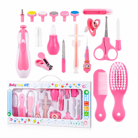 Todo lo que necesitas para el cuidado e higiene de tu bebé en un solo kit. Este práctico set incluye accesorios esenciales diseñados especialmente para brindar comodidad, seguridad y delicadeza en el cuidado diario de los más pequeños.

✨ Características:
• Kit completo de cuidado e higiene para bebé.
• Incluye accesorios para uñas, cabello, higiene y cuidado personal.
• Materiales seguros y delicados para bebés.
• Diseño práctico y fácil de usar.
• Ideal para recién nacidos y bebés.
• Disponible en colores