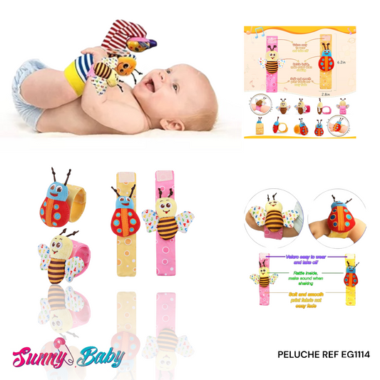 🧸✨ Brazalete de Peluche para Bebé – Diversión y Comodidad en Miniatura